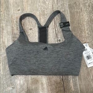 NWT Adidas Gray Size Medium Sports Bra with Racerback